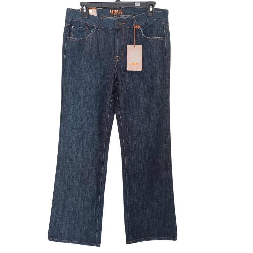 Bitten Sarah Jessica Parker Boyfriend Jeans Women 8 Short Dark Blue Denim New